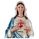 Estatua de yeso nacarado Sagrado Corazón de María 60 cm s2