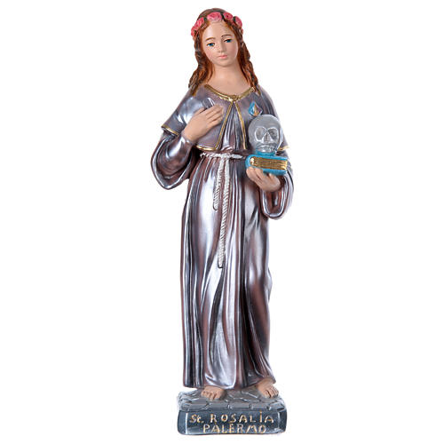Saint Rosalie, pearlized plaster statue 40 cm 1