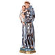 St Anthony of Padua 40 cm in mother-of-pearl plaster s3