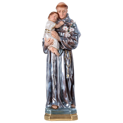 Saint Anthony of Padua, pearlized plaster statue 40 cm 1