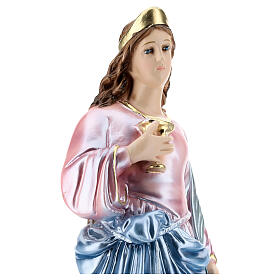 Saint Lucy, pearlized plaster statue 40 cm