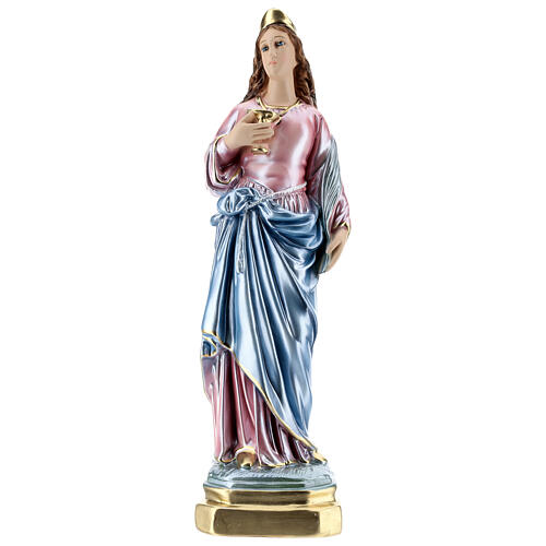 Saint Lucy, pearlized plaster statue 40 cm 1