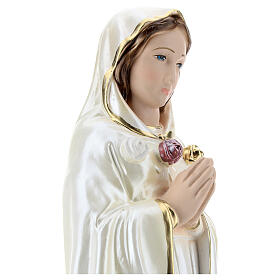 Estatua de yeso nacarado Maria Rosa Mística 40 cm