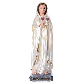 Imagens em Gesso: Imagem em gesso nacarado Santa Rosa Mística 40 cm