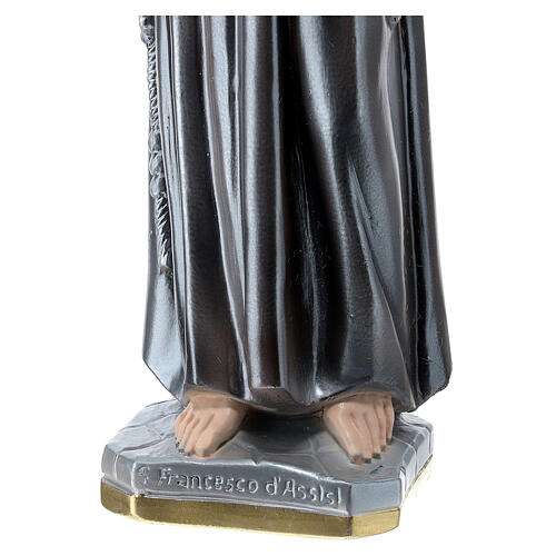 St Francis of Assisi 40 cm in mother-of-pearl plaster 7