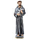 Saint Francis of Assisi, pearlized plaster statue 40 cm s1