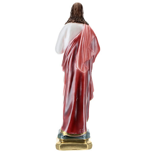 Estatua de yeso Sagrado Corazón de Jesús 50 cm nacarado 6