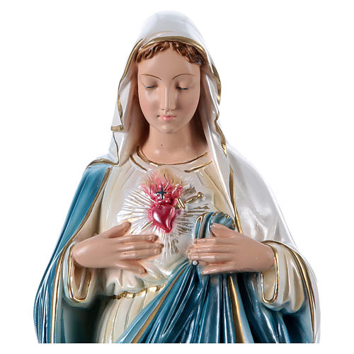 Estatua María yeso nacarado 50 cm 6