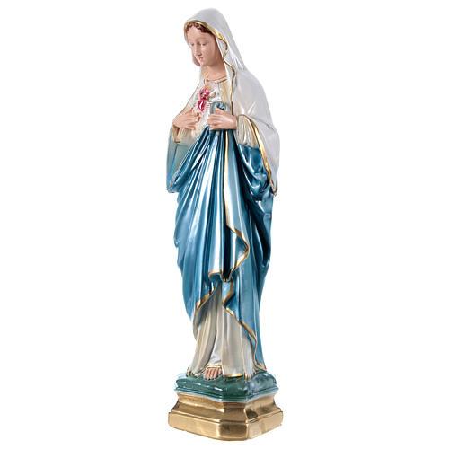 Estatua María yeso nacarado 50 cm 7