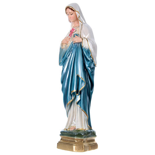 Statue Marie plâtre nacré 50 cm 3