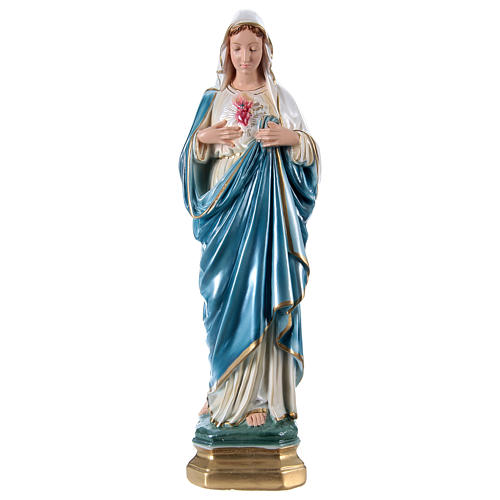 Statue Marie plâtre nacré 50 cm 5