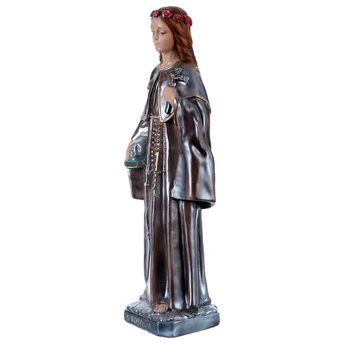 Estatua de yeso nacarado Santa Rosalía 50 cm 3