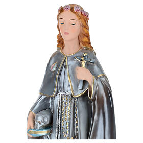 Statue en plâtre nacré Sainte Rosalie 50 cm