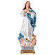 Estatua de yeso nacarado Virgen con ángeles 40 cm s1