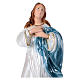 Estatua de yeso nacarado Virgen con ángeles 40 cm s2