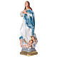 Estatua de yeso nacarado Virgen con ángeles 40 cm s3