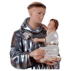 Heiliger Anton mit Kind 60cm perlmuttartigen Gips