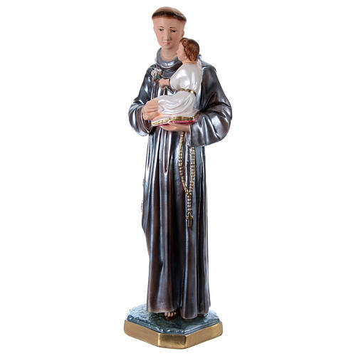 Heiliger Anton mit Kind 60cm perlmuttartigen Gips 3