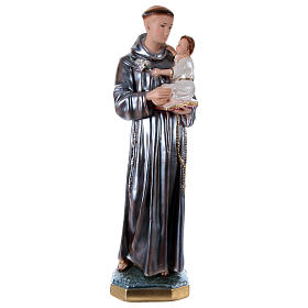 Saint Anthony Statue in plaster with mother of pearl effect, 60 cm