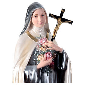 St Theresa in 60 cm in mother-of-pearl plaster