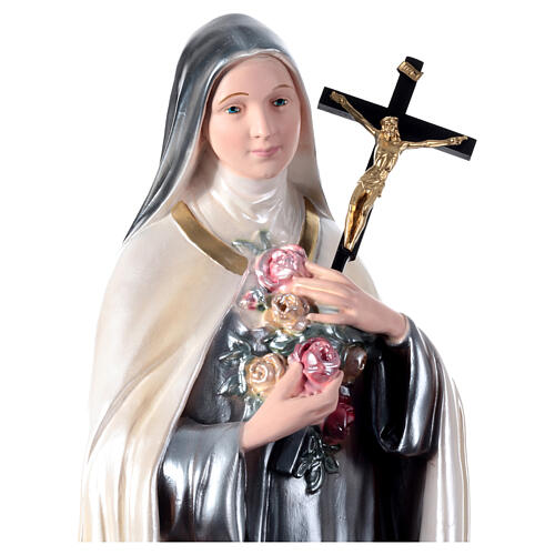 St Theresa in 60 cm in mother-of-pearl plaster 2