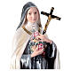 St Theresa in 60 cm in mother-of-pearl plaster s2