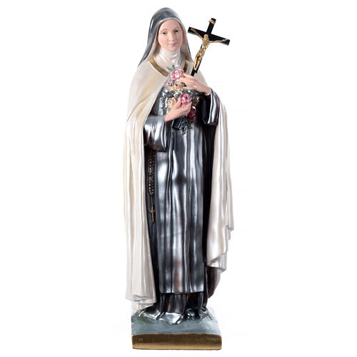 Sainte Thérèse 60 cm plâtre nacré 1