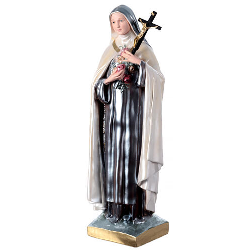 St. Teresa Statue, 60 cm in mother of pearl plaster 3