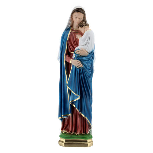 Virgen con niño yeso 60 cm 1