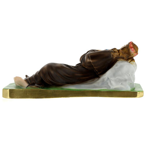 Statue Santa Rosalia Lying Down 12x30x10 cm in plaster 5
