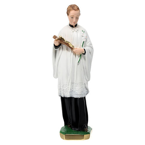 Statue Saint Louis de Gonzague plâtre h 30 cm 1