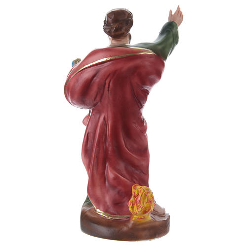 Figura z gipsu ręcznie malowana Święty Paweł z wężem 25 cm 4