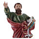 Figura z gipsu ręcznie malowana Święty Paweł z wężem 25 cm s2