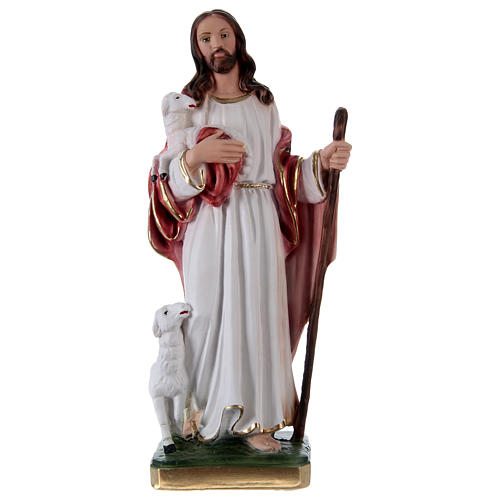 Gesù Buon Pastore 30 cm statua in gesso 1