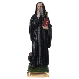 Estatua yeso pintado San Benedicto 30 cm