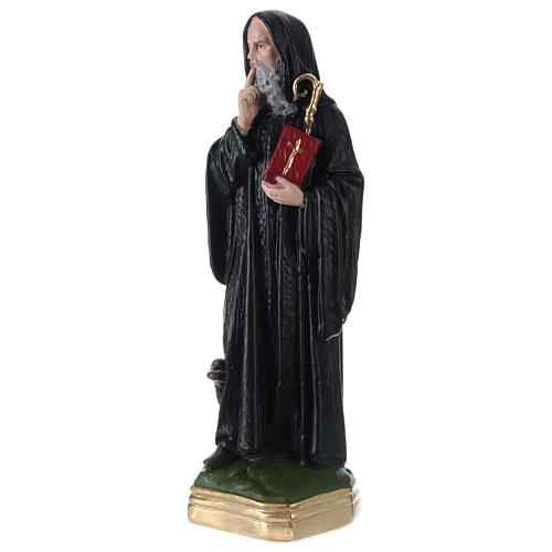 Figura gipsowa malowana Święty Benedykt 30 cm 3