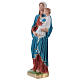 Estatua de yeso pintado Virgen con niño 30 cm s3