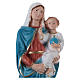 Statua in gesso dipinto Madonna con bambino 30 cm s2
