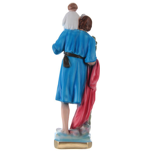 Saint Christophe 30 cm statue plâtre peint 4