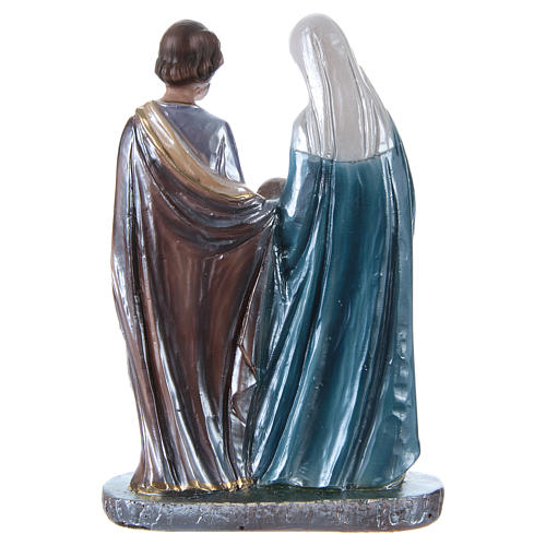 Estatua yeso nacarado Sagrada Familia 20 cm 4
