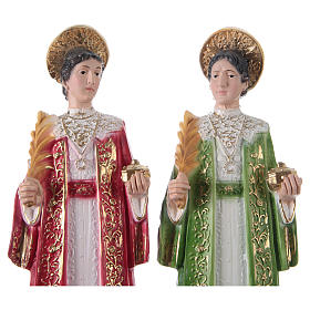 St. Cosmas and St. Damian Statues, cm 30 in plaster