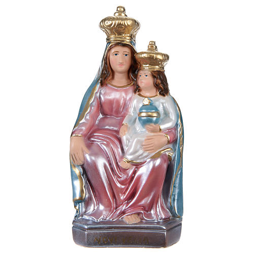 Our Lady of Novi Velia 25 cm in mother-of-pearl plaster 1
