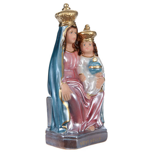 Our Lady of Novi Velia 25 cm in mother-of-pearl plaster 4