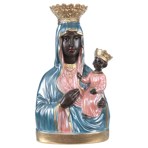 Vierge noire de Czestochowa 25 cm plâtre nacré 1