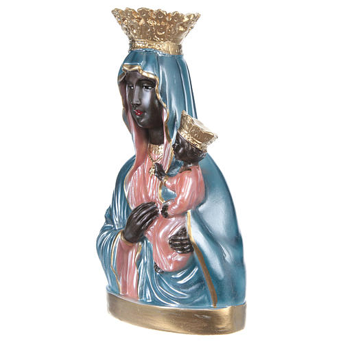 Vierge noire de Czestochowa 25 cm plâtre nacré 3