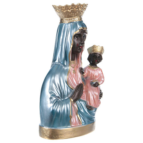 Vierge noire de Czestochowa 25 cm plâtre nacré 4