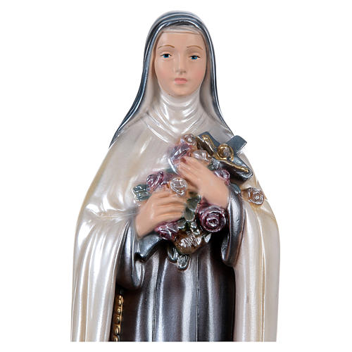 St Teresa 30 cm in mother-of-pearl plaster 2