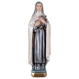 St. Teresa of Avila Statue, 30 cm in plaster with mother of pearl effect