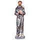 St Francis 30 cm in mother-of-pearl plaster s1