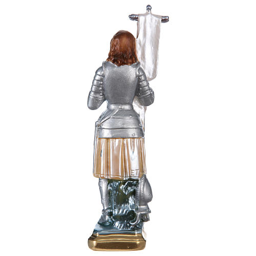 Sainte Jeanne d'Arc statue plâtre nacré 25 cm 5